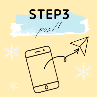 STEP3 冬の高尾山で撮った写真に「#いこうよ春の高尾山」をつけてInstagramに投稿しよう